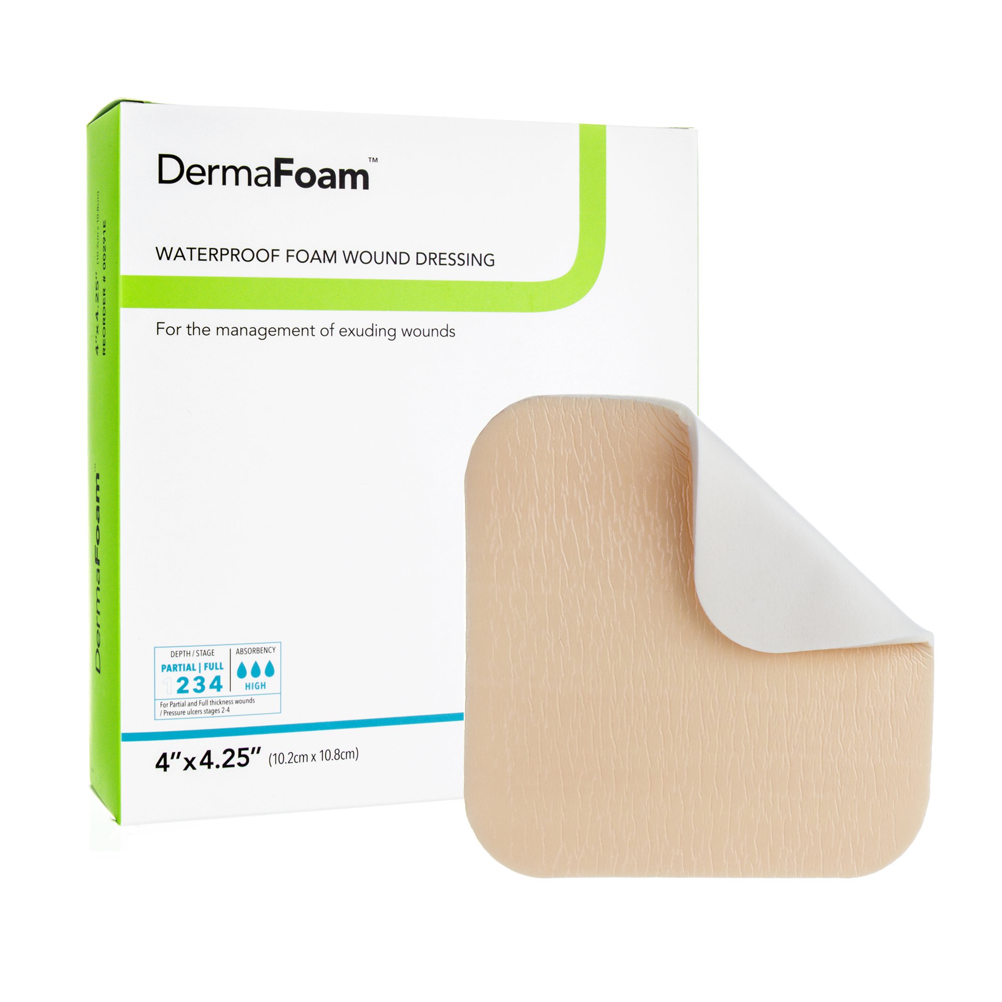 FOAM NON ADH DRSG 4X4.25 10/BX