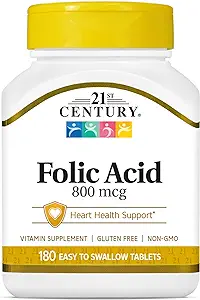 FOLIC ACID 800 MCG BTL/180
