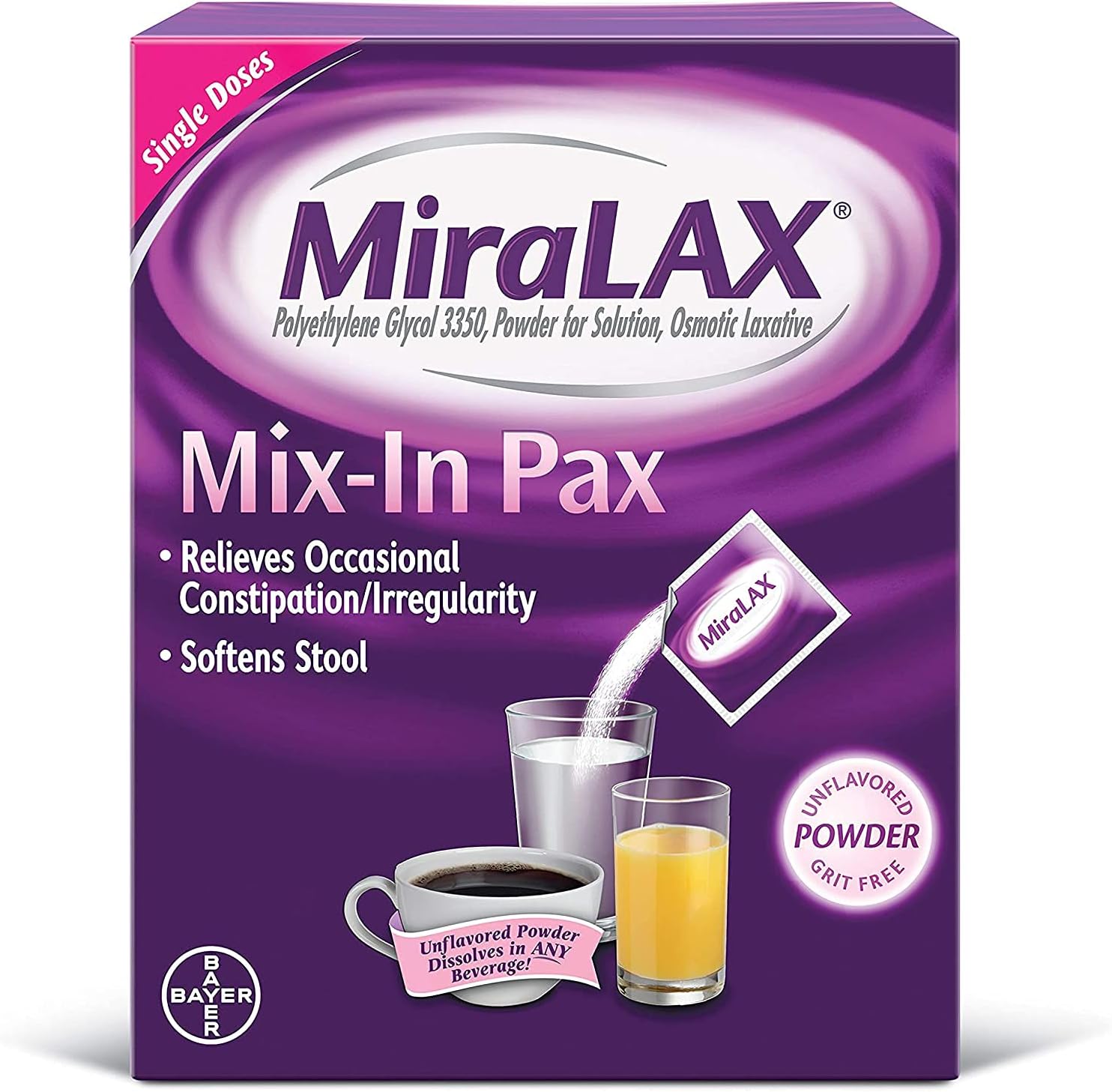 MIRALAX POWDER PACKETS 0.5 OZ
