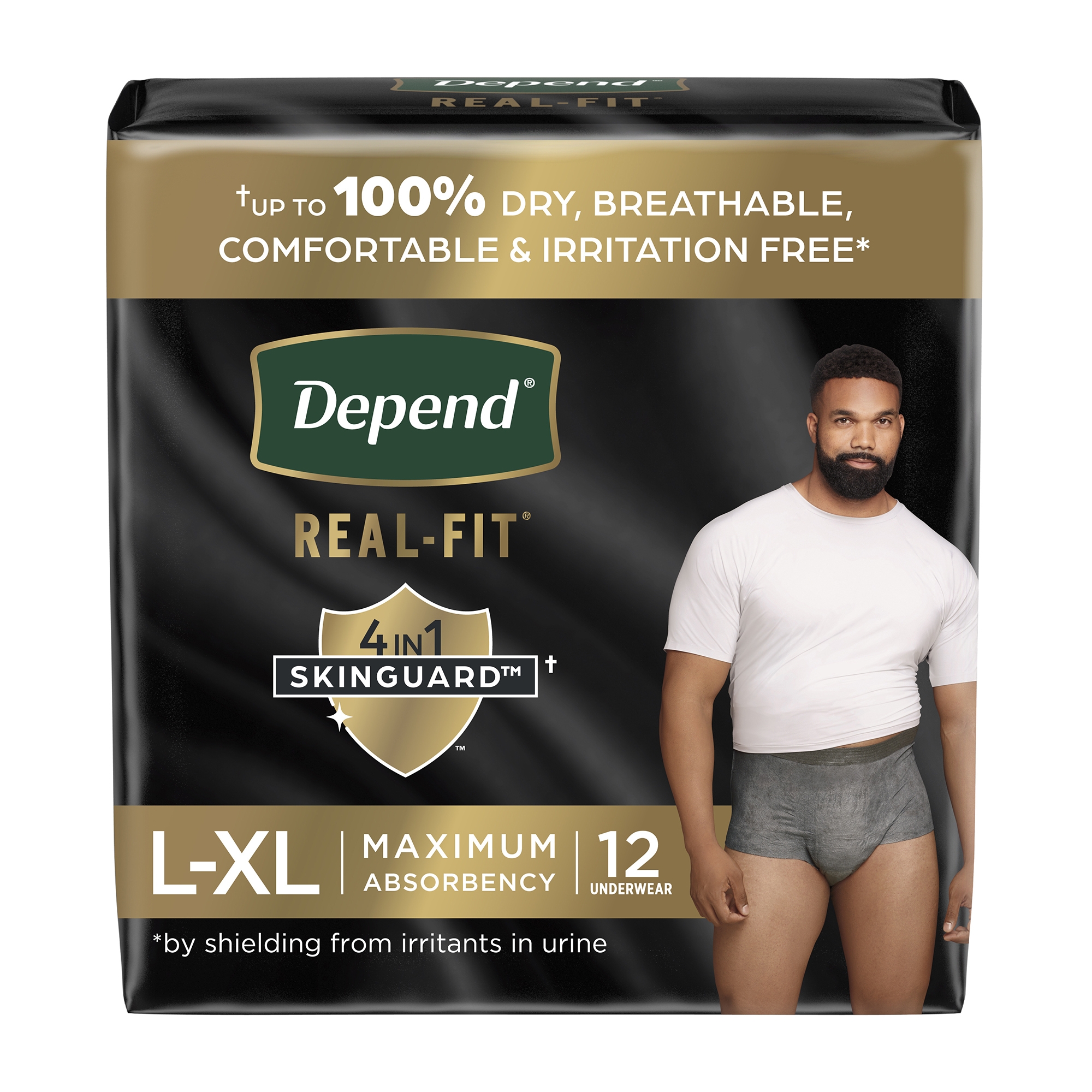 UNDERWEAR DEPEND REAL FIT MENS