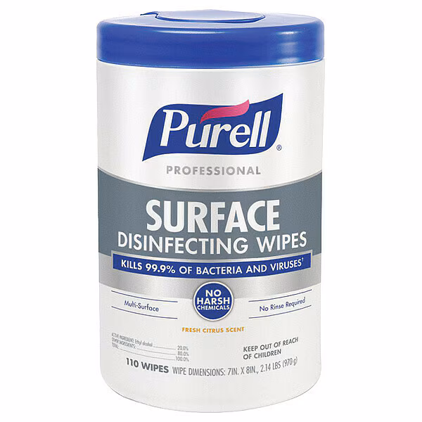 WIPES PURELL PROF 7"X8" 110CT