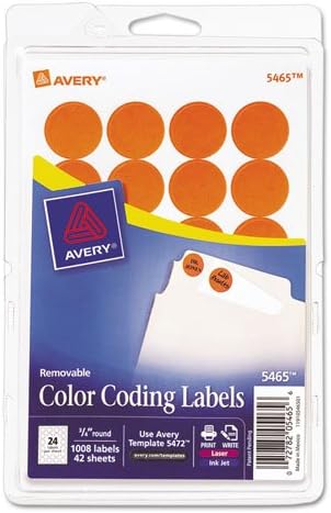 LABEL COLOR-CODE SELF ADH .75"