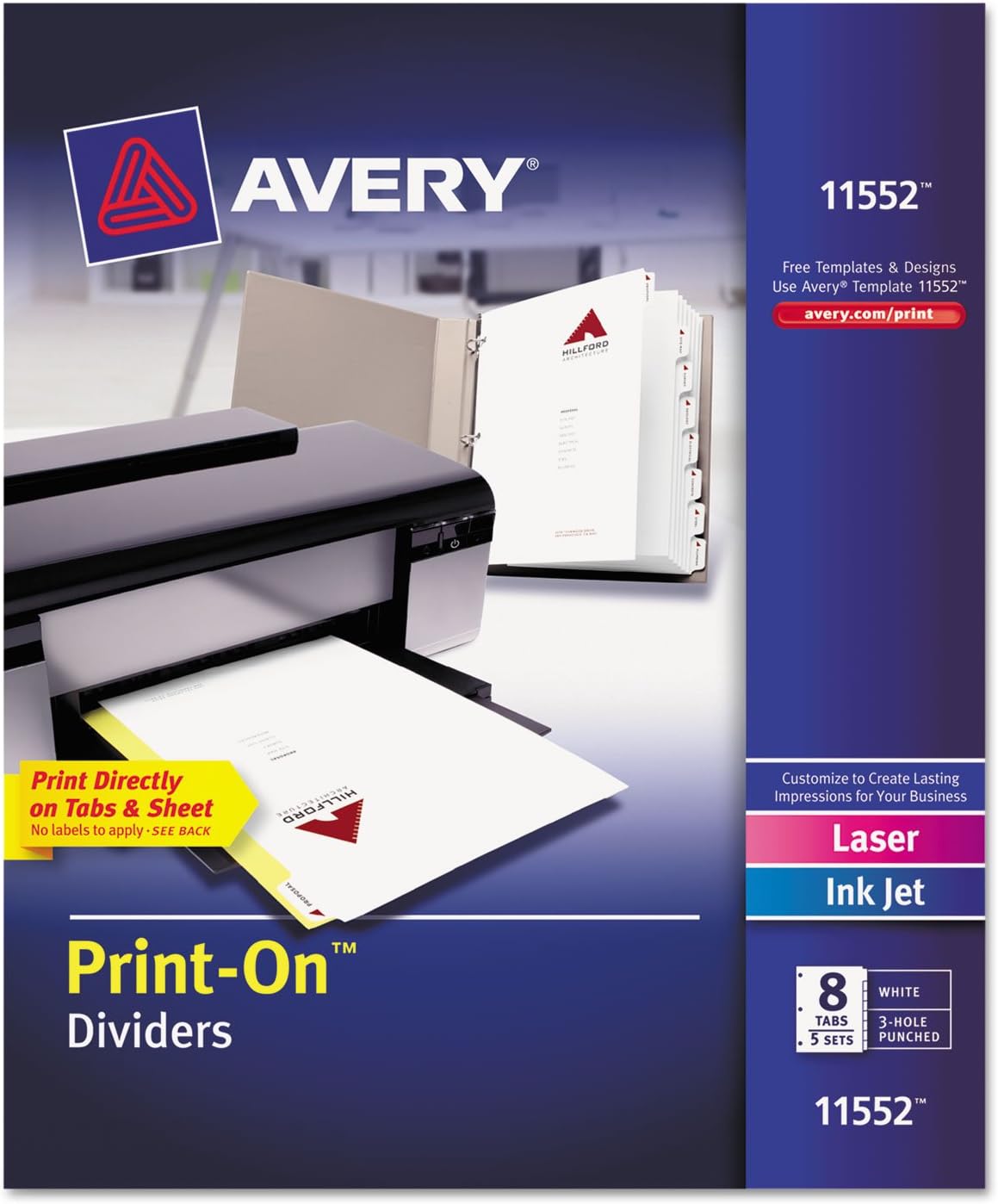 DIVIDERS PRINT-ON 3-HOLE PUNCH