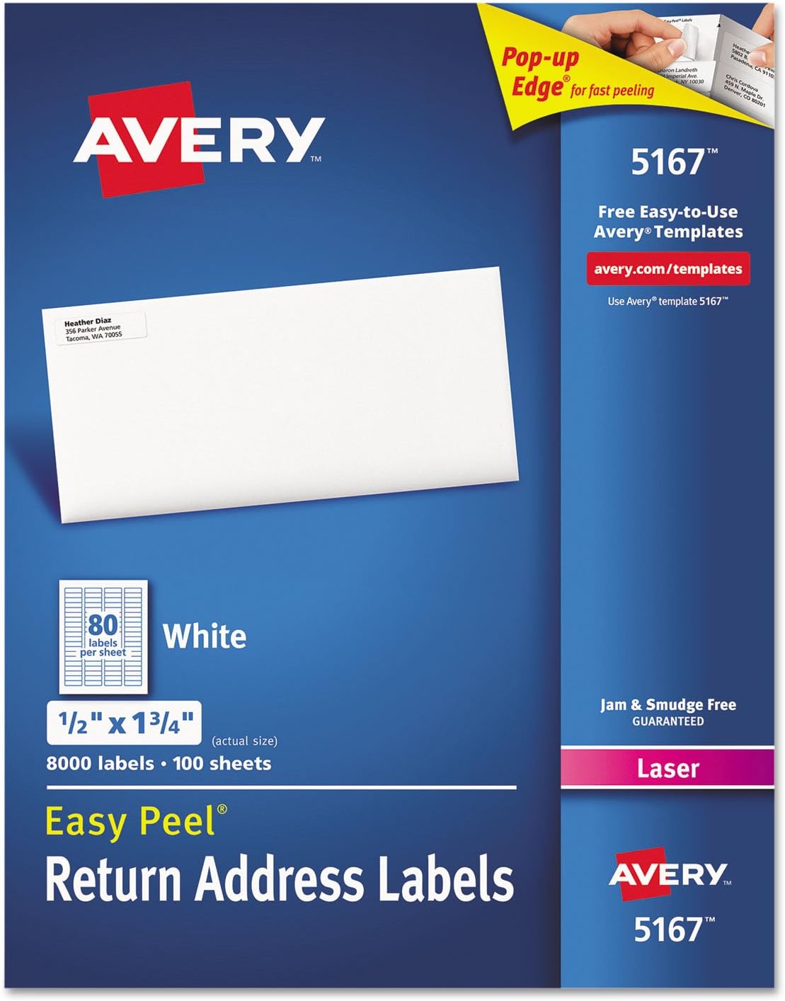 ADDRESS LABELS 0.5X1.75 WHITE