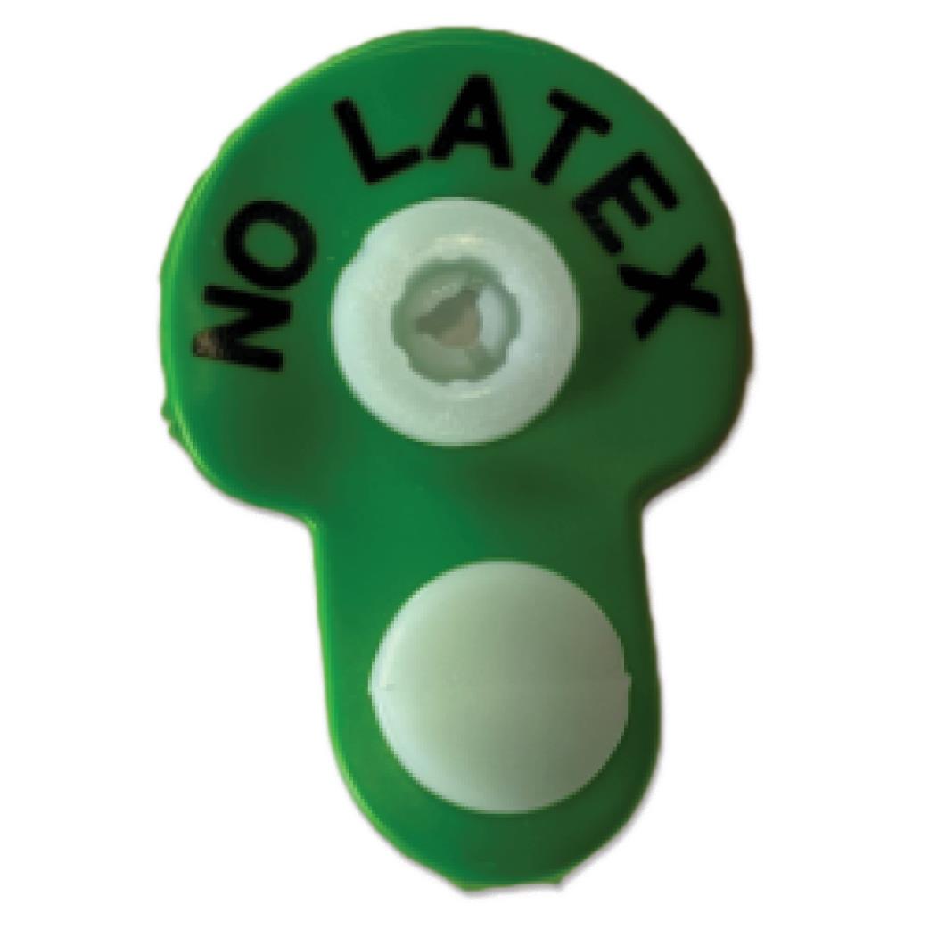 ALERT CLASP "NO LATEX" GREEN