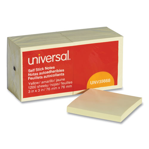 NOTE PADS SELF-STICK  3" X 3"